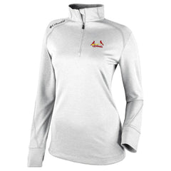 St. Louis Cardinals Women's Cooperstown Collection Shotgun 2.0 Omni-Wick Quarter-Zip Top - White | Columbia