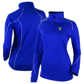 Milwaukee Brewers Women's Cooperstown Collection Shotgun 2.0 Omni-Wick Quarter-Zip Top - Royal | Columbia