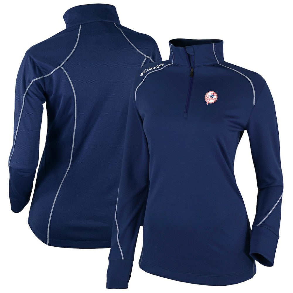 New York Yankees Women's Cooperstown Collection Shotgun 2.0 Omni-Wick Quarter-Zip Top - Navy | Columbia