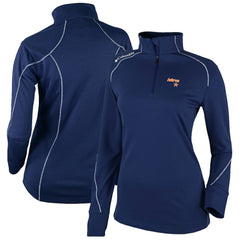 Houston Astros Women's Cooperstown Collection Shotgun 2.0 Omni-Wick Quarter-Zip Top - Navy | Columbia