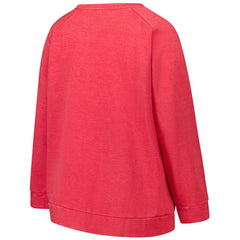 Kansas City Chiefs Profile Women's Plus Size Acid Wash Raglan Sweatshirt - Red for sale