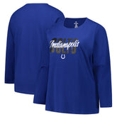 Indianapolis Colts Women's Long Sleeve Scoop Neck T-Shirt - Royal for sale