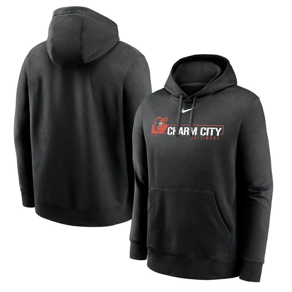 Baltimore Orioles Local Club Pullover Hoodie - Black | Nike