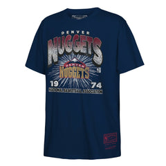 Denver Nuggets Hardwood Classics Vintage Hoopster T-Shirt sale - Navy | Mitchell & Ness outlet