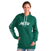 New York Jets G-III 4Her by Carl Banks Women's Extra Inning Pullover Hoodie - Green discount