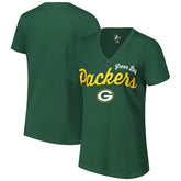 Green Bay Packers G-III 4Her by Carl Banks Women's Post Season V-Neck T-Shirt - Green sale