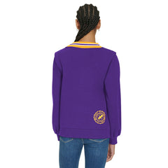 Minnesota Vikings Tommy Hilfiger Women's Alice V-Neck Pullover Sweatshirt - Purple outlet