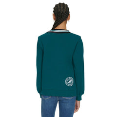 Philadelphia Eagles Tommy Hilfiger Women's Alice V-Neck Pullover Sweatshirt - Midnight Green sale