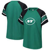 New York Jets Starter Women's 1st Rounder Color Block Raglan Top - Green cheap
