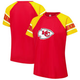 Kansas City Chiefs Starter Women's 1st Rounder Color Block Raglan Top - Red cheap