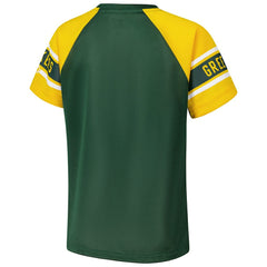 Green Bay Packers Starter Women's 1st Rounder Color Block Raglan Top - Green on sale