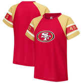 San Francisco 49ers Starter Women's 1st Rounder Color Block Raglan Top - Red online