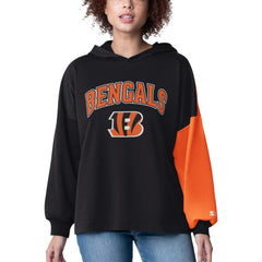 Cincinnati Bengals Starter Women's Power Move Long Sleeve Pullover Hoodie - Black for sale