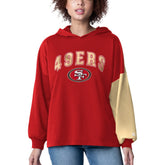 San Francisco 49ers Starter Women's Power Move Long Sleeve Pullover Hoodie - Scarlet sale