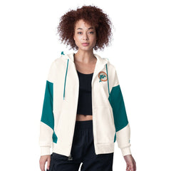 Miami Dolphins Starter Women's Scrimmage Full-Zip Hoodie - White for sale