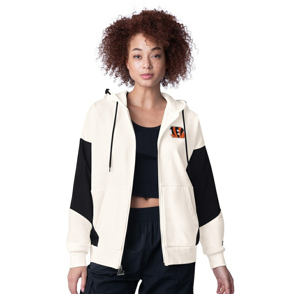 Cincinnati Bengals Starter Women's Scrimmage Full-Zip Hoodie - White for sale