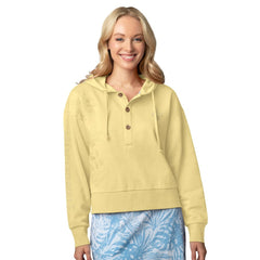 New Orleans Saints Margaritaville Women's Island Dream Solid Pullover Hoodie - Yellow cheap