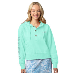 Philadelphia Eagles Margaritaville Women's Island Dream Solid Pullover Hoodie - Mint for sale