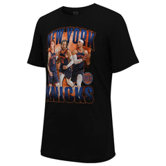 Jalen Brunson, Donte DiVincenzo & Josh Hart New York Knicks Stadium Essentials Unisex Trio T-Shirt - Black on sale