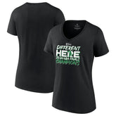Boston Celtics Women's 2024 NBA Finals Champions Pump Fake Hometown Originals V-Neck T-Shirt - Black | Fanatics shop