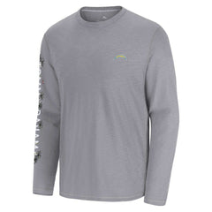 Los Angeles Chargers Oasis Endzone Lux Long Sleeve T-Shirt - Gray on sale