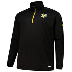 Pittsburgh Penguins Fanatics Big & Tall Authentic Pro Quarter-Zip Top Black