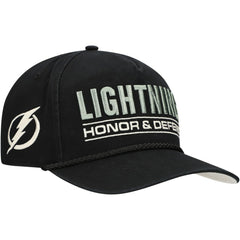 Tampa Bay Lightning '47 OHT Military Appreciation Homeland Honor and Defend Hitch Adjustable Hat Black