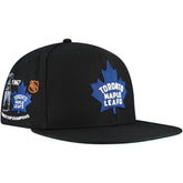 Toronto Maple Leafs Mitchell & Ness Core Top Spot Snapback Hat Black