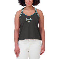 Jacksonville Jaguars WEAR by Erin Andrews Women's Cross Strap Tri-Blend Tank Top - Black outlet