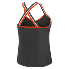 Cincinnati Bengals WEAR by Erin Andrews Women's Cross Strap Tri-Blend Tank Top - Black sale