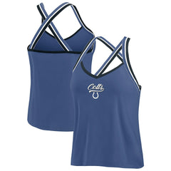 Indianapolis Colts WEAR by Erin Andrews Women's Cross Strap Tri-Blend Tank Top - Royal cheap