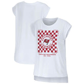 Tampa Bay Buccaneers WEAR by Erin Andrews Women's Checker Muscle Tank Top - White sale