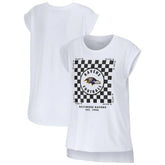 Baltimore Ravens WEAR by Erin Andrews Women's Checker Muscle Tank Top - White sale