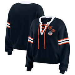 Chicago Bears WEAR by Erin Andrews Women's Lace-Up Sweater - Navy discount