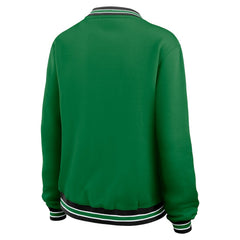 New York Jets WEAR by Erin Andrews Women's Oversized Long Sleeve V-Neck Sweatshirt - Green outlet