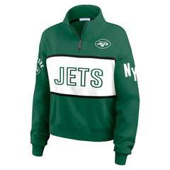 New York Jets WEAR by Erin Andrews Women's Quarter-Zip Jacket - Green online