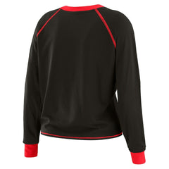 Kansas City Chiefs WEAR by Erin Andrews Women's Tie-Front Long Sleeve T-Shirt - Black on sale
