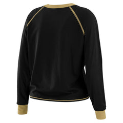 New Orleans Saints WEAR by Erin Andrews Women's Tie-Front Long Sleeve T-Shirt - Black discount