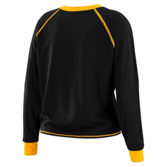 Pittsburgh Steelers WEAR by Erin Andrews Women's Tie-Front Long Sleeve T-Shirt - Black outlet