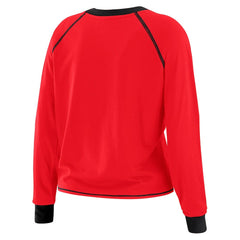 San Francisco 49ers WEAR by Erin Andrews Women's Tie-Front Long Sleeve T-Shirt - Scarlet outlet