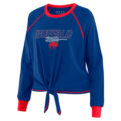 Buffalo Bills WEAR by Erin Andrews Women's Tie-Front Long Sleeve T-Shirt - Royal outlet