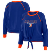 Denver Broncos WEAR by Erin Andrews Women's Tie-Front Long Sleeve T-Shirt - Royal online