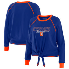 Denver Broncos WEAR by Erin Andrews Women's Tie-Front Long Sleeve T-Shirt - Royal online