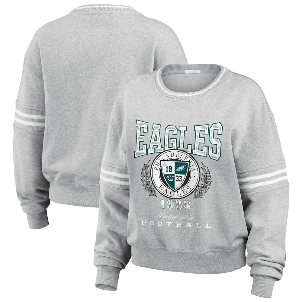 Philadelphia Eagles WEAR by Erin Andrews Women's Pullover Sweatshirt - Heather Gray online