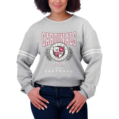 Arizona Cardinals WEAR by Erin Andrews Women's Cropped Pullover Sweatshirt - Heather Gray online