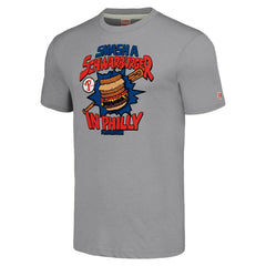 Philadelphia Phillies MLB x Guy Fieri’s Flavortown Unisex Tri-Blend T-Shirt - Gray