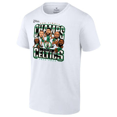 Boston Celtics 2024 NBA Finals Champions Pull Up Jumper Caricature T-Shirt - White | Fanatics shop