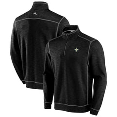 New Orleans Saints Tobago Bay Tri-Blend Half-Zip Sweatshirt - Black online