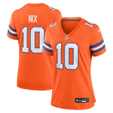 Bo Nix Denver Broncos Women's Mile High Collection 1977 Throwback Player Game Jersey - Orange | Nike on sale