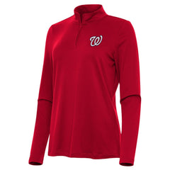 Washington Nationals Antigua Women's Reprocess Quarter-Zip Top - Red